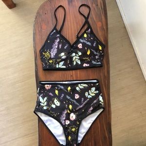 High waisted bathing suit